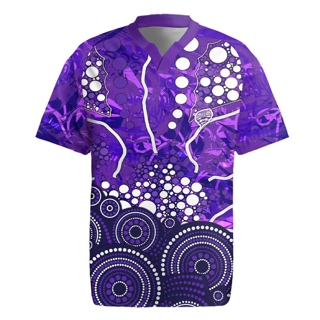 Hobart Hurricanes Rugby Jersey Graffiti Urban Aboriginal Dot Abstract Design