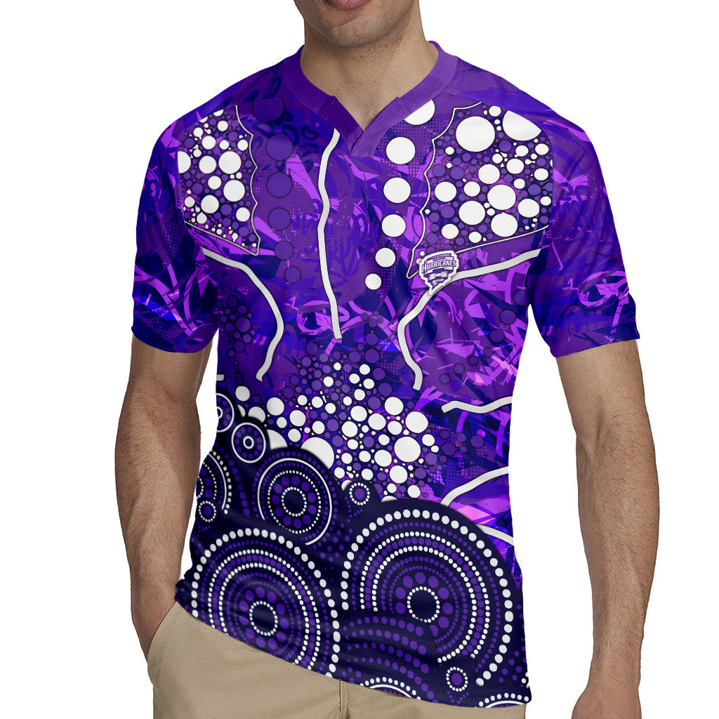 Hobart Hurricanes Rugby Jersey Graffiti Urban Aboriginal Dot Abstract Design