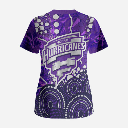 Hobart Hurricanes Scrub Top Graffiti Urban Aboriginal Dot Abstract Design