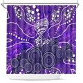 Hobart Hurricanes Shower Curtain Graffiti Urban Aboriginal Dot Abstract Design