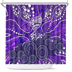 Hobart Hurricanes Shower Curtain Graffiti Urban Aboriginal Dot Abstract Design