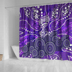 Hobart Hurricanes Shower Curtain Graffiti Urban Aboriginal Dot Abstract Design