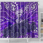 Hobart Hurricanes Shower Curtain Graffiti Urban Aboriginal Dot Abstract Design