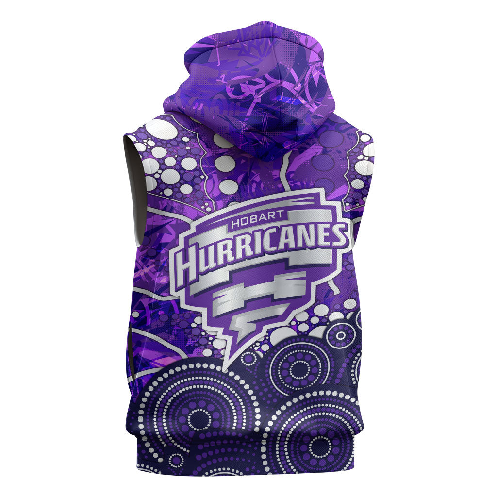 Hobart Hurricanes Sleeveless Hoodie Graffiti Urban Aboriginal Dot Abstract Design