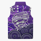 Hobart Hurricanes Sleeveless Puffer Jacket Graffiti Urban Aboriginal Dot Abstract Design