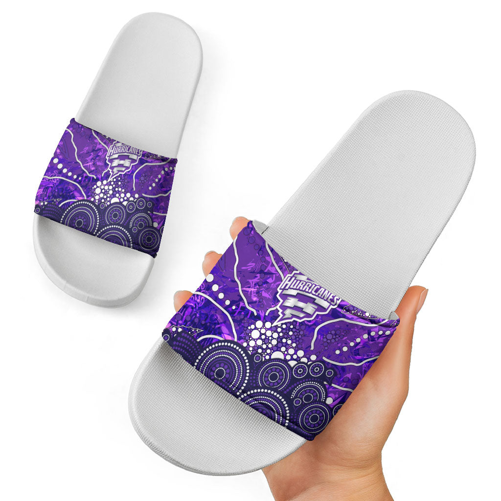 Hobart Hurricanes Slide Sandals Graffiti Urban Aboriginal Dot Abstract Design