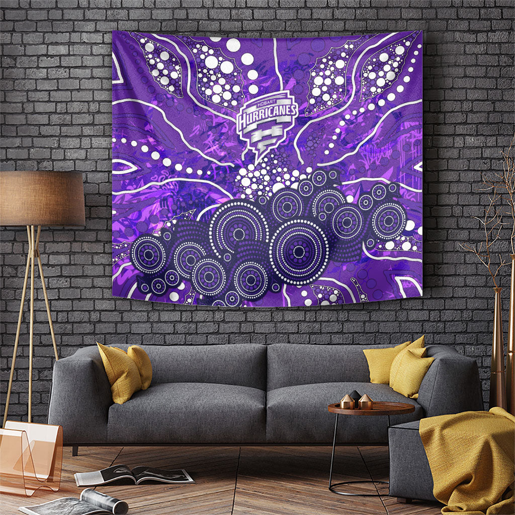 Hobart Hurricanes Tapestry Graffiti Urban Aboriginal Dot Abstract Design