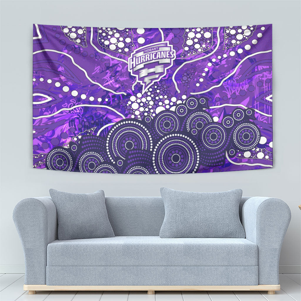 Hobart Hurricanes Tapestry Graffiti Urban Aboriginal Dot Abstract Design