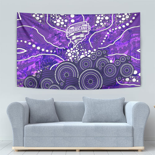Hobart Hurricanes Tapestry Graffiti Urban Aboriginal Dot Abstract Design