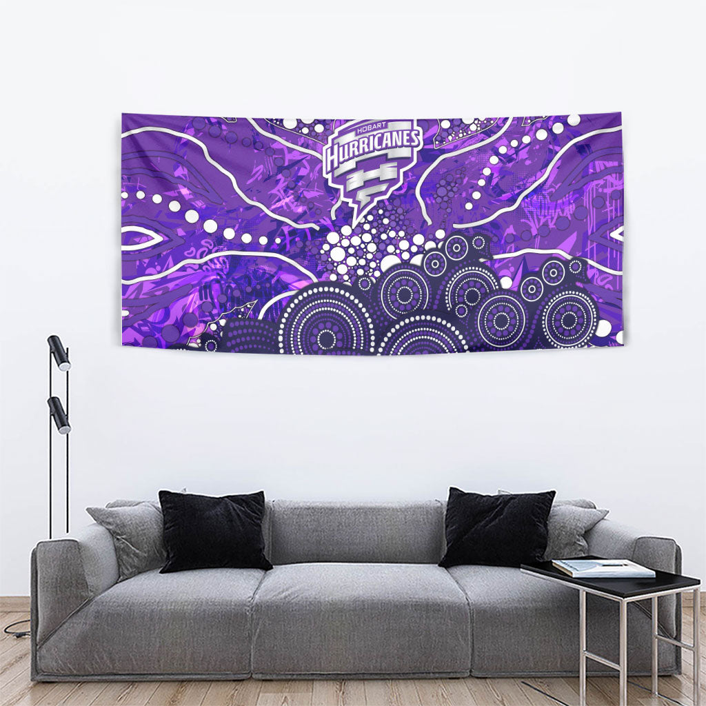 Hobart Hurricanes Tapestry Graffiti Urban Aboriginal Dot Abstract Design