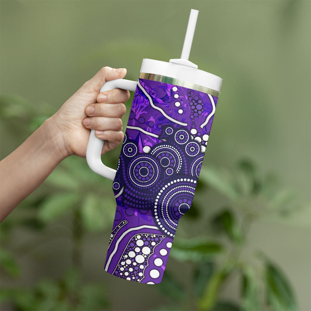 Hobart Hurricanes Tumbler With Handle Graffiti Urban Aboriginal Dot Abstract Design