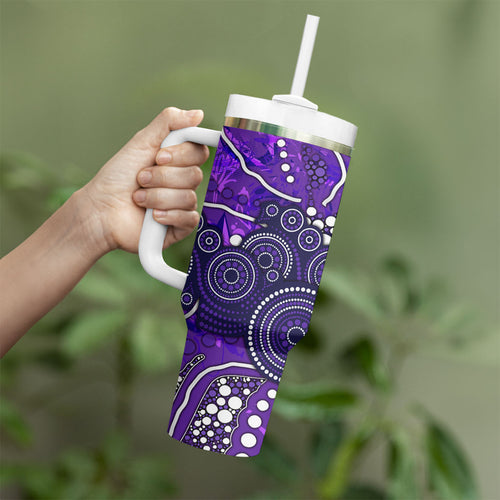 Hobart Hurricanes Tumbler With Handle Graffiti Urban Aboriginal Dot Abstract Design