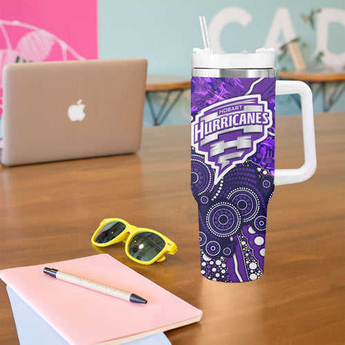 Hobart Hurricanes Tumbler With Handle Graffiti Urban Aboriginal Dot Abstract Design