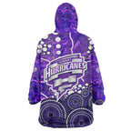 Hobart Hurricanes Wearable Blanket Hoodie Graffiti Urban Aboriginal Dot Abstract Design
