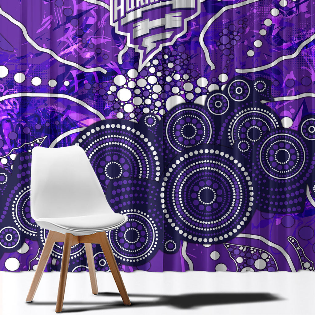 Hobart Hurricanes Window Curtain Graffiti Urban Aboriginal Dot Abstract Design