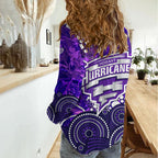 Hobart Hurricanes Women Casual Shirt Graffiti Urban Aboriginal Dot Abstract Design