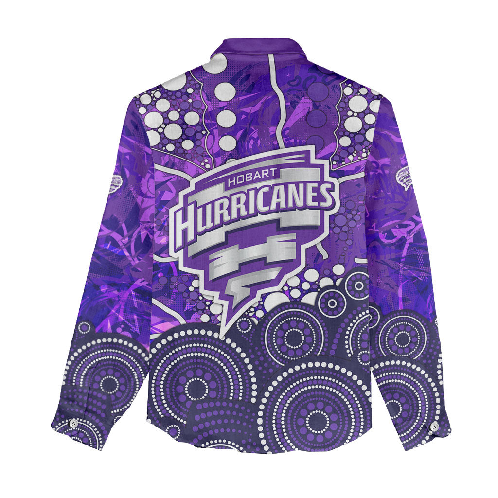 Hobart Hurricanes Women Casual Shirt Graffiti Urban Aboriginal Dot Abstract Design