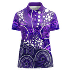 Hobart Hurricanes Women Polo Shirt Graffiti Urban Aboriginal Dot Abstract Design