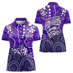 Hobart Hurricanes Women Polo Shirt Graffiti Urban Aboriginal Dot Abstract Design