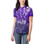 Hobart Hurricanes Women Polo Shirt Graffiti Urban Aboriginal Dot Abstract Design