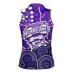 Hobart Hurricanes Women Sleeveless Polo Shirt Graffiti Urban Aboriginal Dot Abstract Design