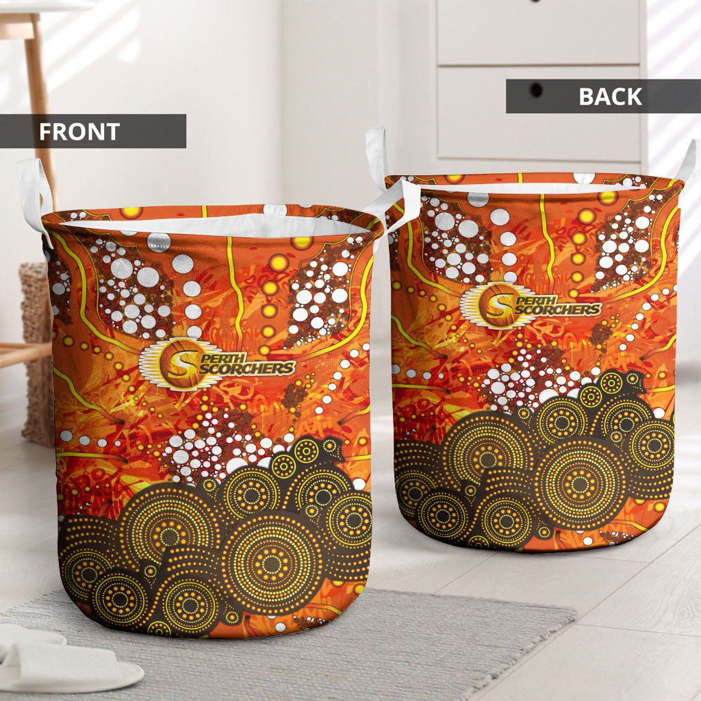 Perth Scorchers Laundry Basket Graffiti Urban Aboriginal Dot Abstract Design