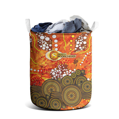 Perth Scorchers Laundry Basket Graffiti Urban Aboriginal Dot Abstract Design