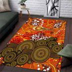 Perth Scorchers Area Rug Graffiti Urban Aboriginal Dot Abstract Design