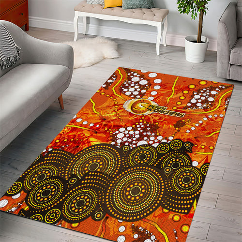 Perth Scorchers Area Rug Graffiti Urban Aboriginal Dot Abstract Design