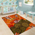 Perth Scorchers Area Rug Graffiti Urban Aboriginal Dot Abstract Design