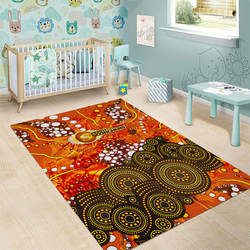 Perth Scorchers Area Rug Graffiti Urban Aboriginal Dot Abstract Design