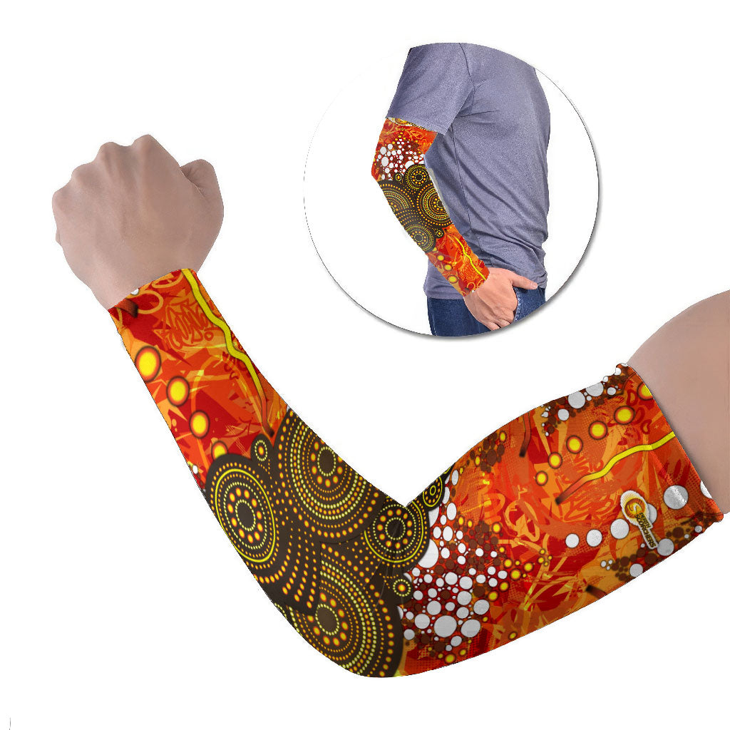 Perth Scorchers Arm Sleeves Graffiti Urban Aboriginal Dot Abstract Design