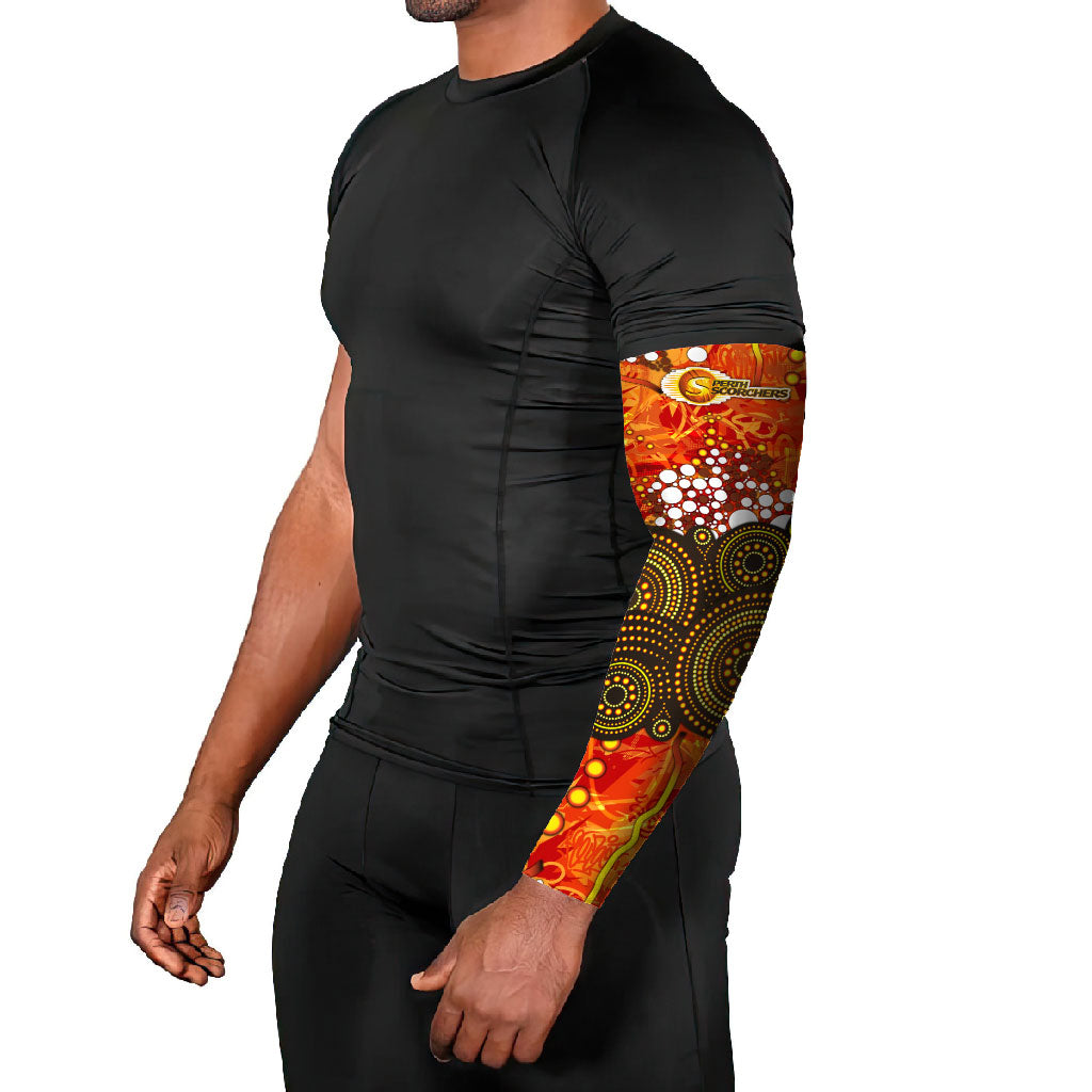 Perth Scorchers Arm Sleeves Graffiti Urban Aboriginal Dot Abstract Design