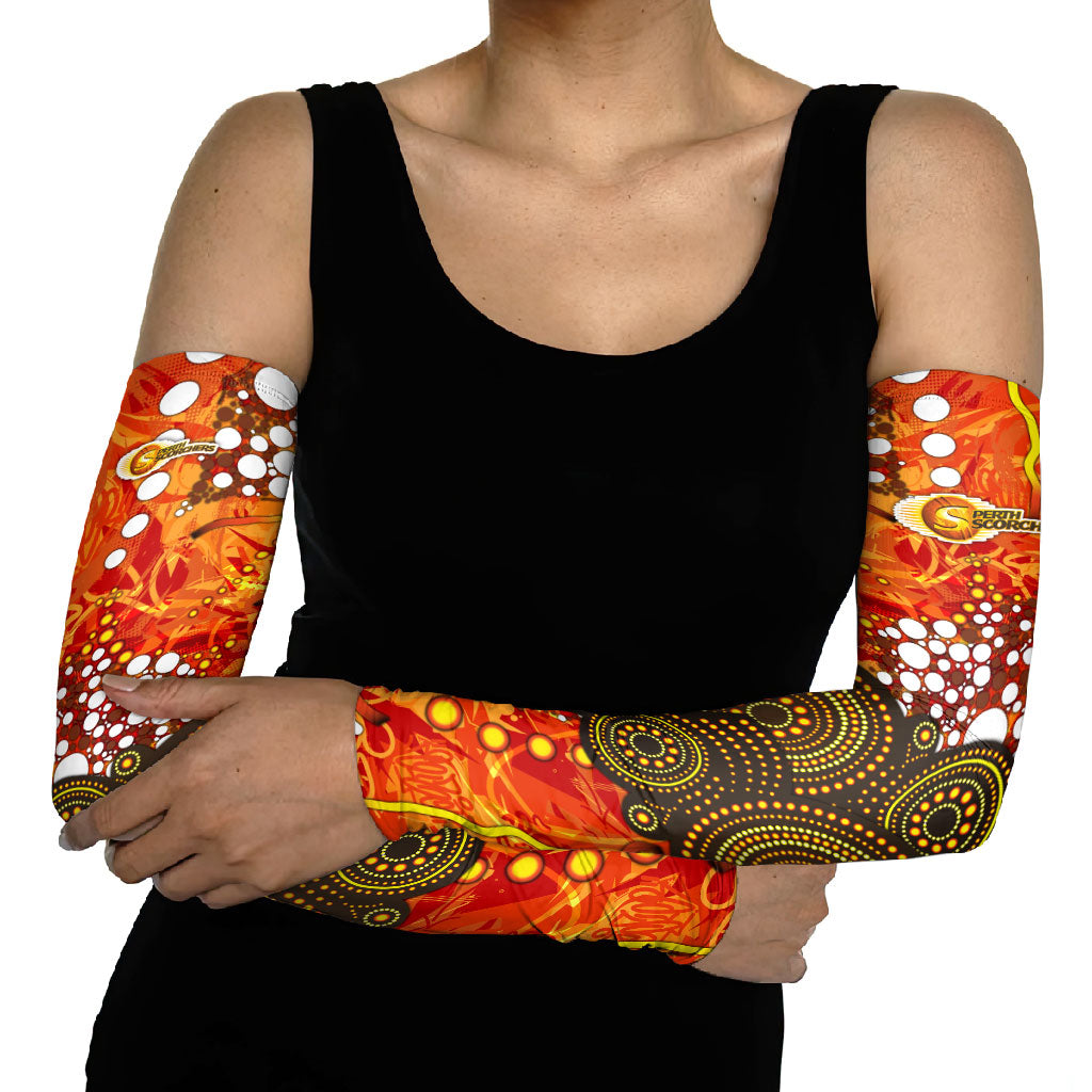 Perth Scorchers Arm Sleeves Graffiti Urban Aboriginal Dot Abstract Design