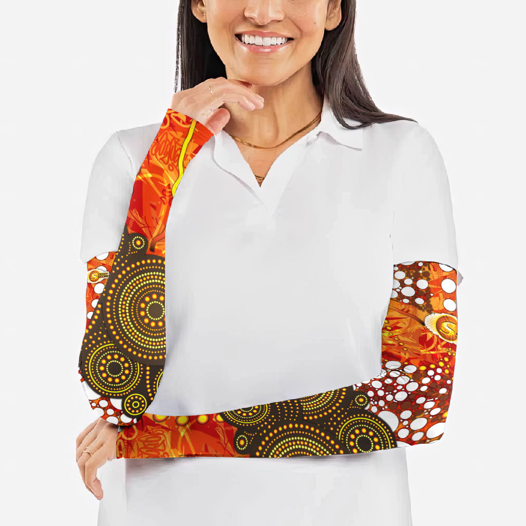 Perth Scorchers Arm Sleeves Graffiti Urban Aboriginal Dot Abstract Design