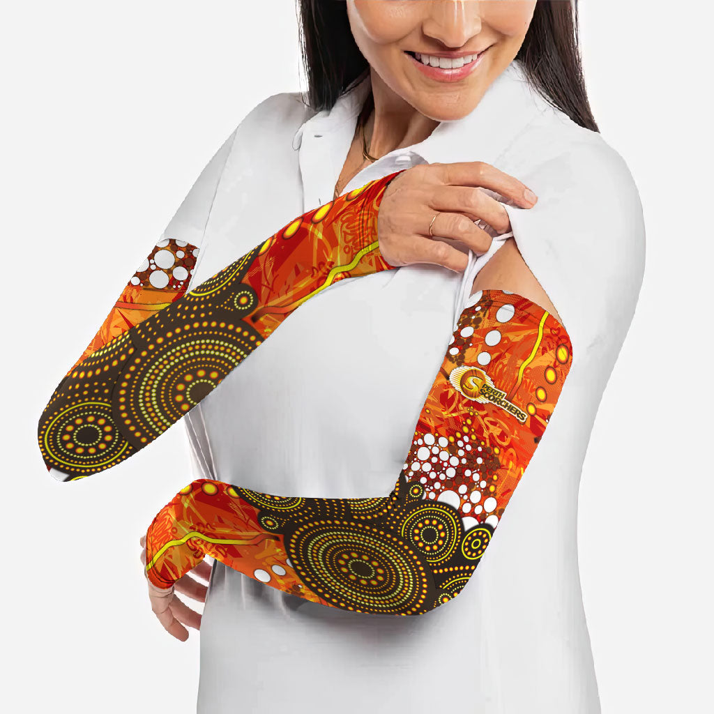 Perth Scorchers Arm Sleeves Graffiti Urban Aboriginal Dot Abstract Design