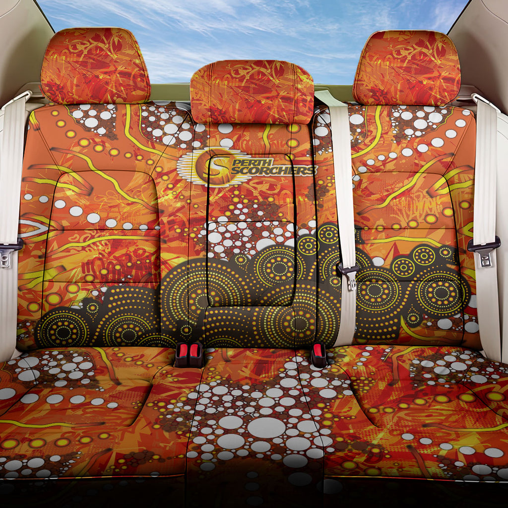 Perth Scorchers Back Car Seat Cover Graffiti Urban Aboriginal Dot Abstract Design