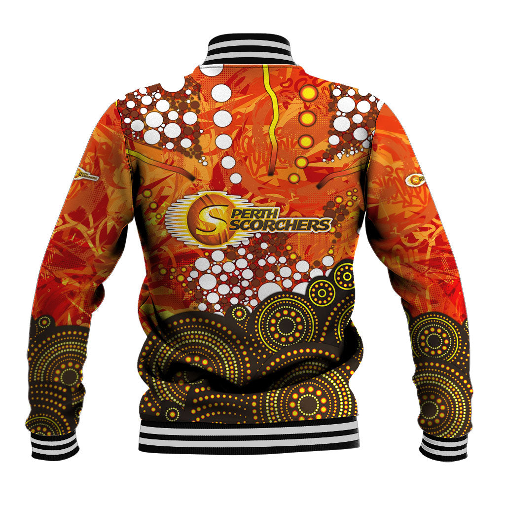 Perth Scorchers Baseball Jacket Graffiti Urban Aboriginal Dot Abstract Design