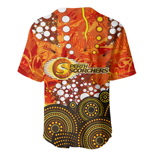 Perth Scorchers Baseball Jersey Graffiti Urban Aboriginal Dot Abstract Design