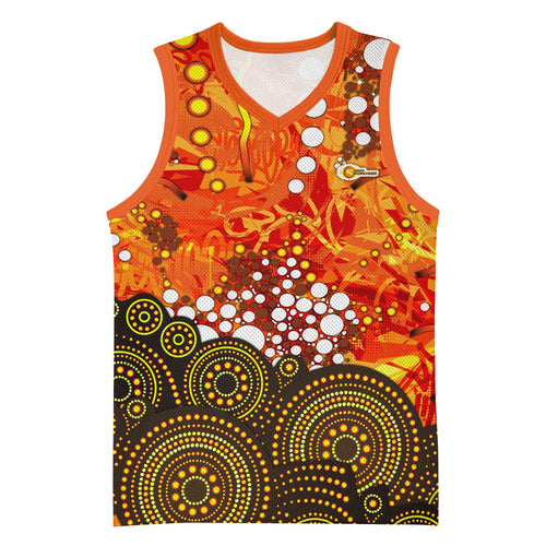 Perth Scorchers Basketball Jersey Graffiti Urban Aboriginal Dot Abstract Design