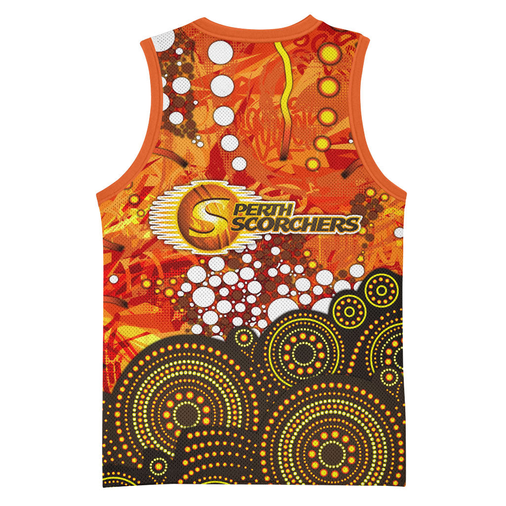 Perth Scorchers Basketball Jersey Graffiti Urban Aboriginal Dot Abstract Design