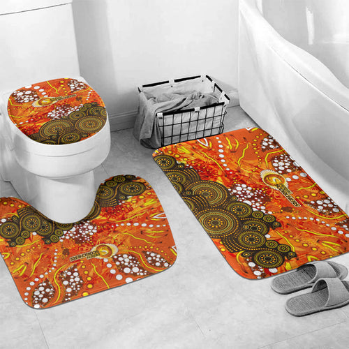 Perth Scorchers Bathroom Set Graffiti Urban Aboriginal Dot Abstract Design