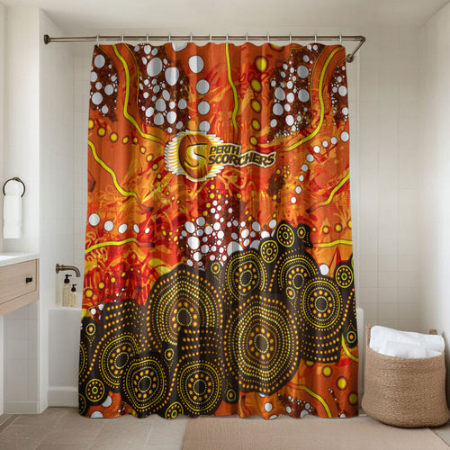 Perth Scorchers Bathroom Set Graffiti Urban Aboriginal Dot Abstract Design