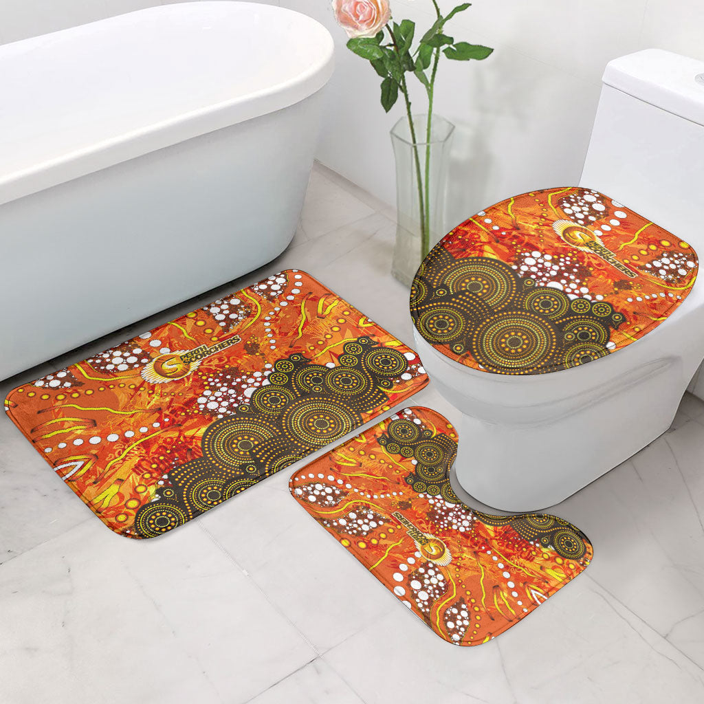 Perth Scorchers Bathroom Set Graffiti Urban Aboriginal Dot Abstract Design