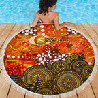 Perth Scorchers Beach Blanket Graffiti Urban Aboriginal Dot Abstract Design