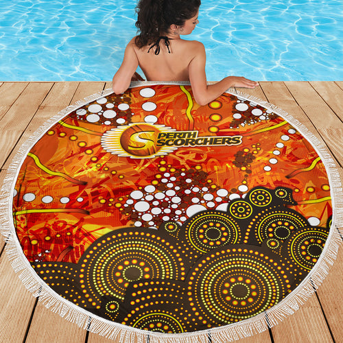 Perth Scorchers Beach Blanket Graffiti Urban Aboriginal Dot Abstract Design