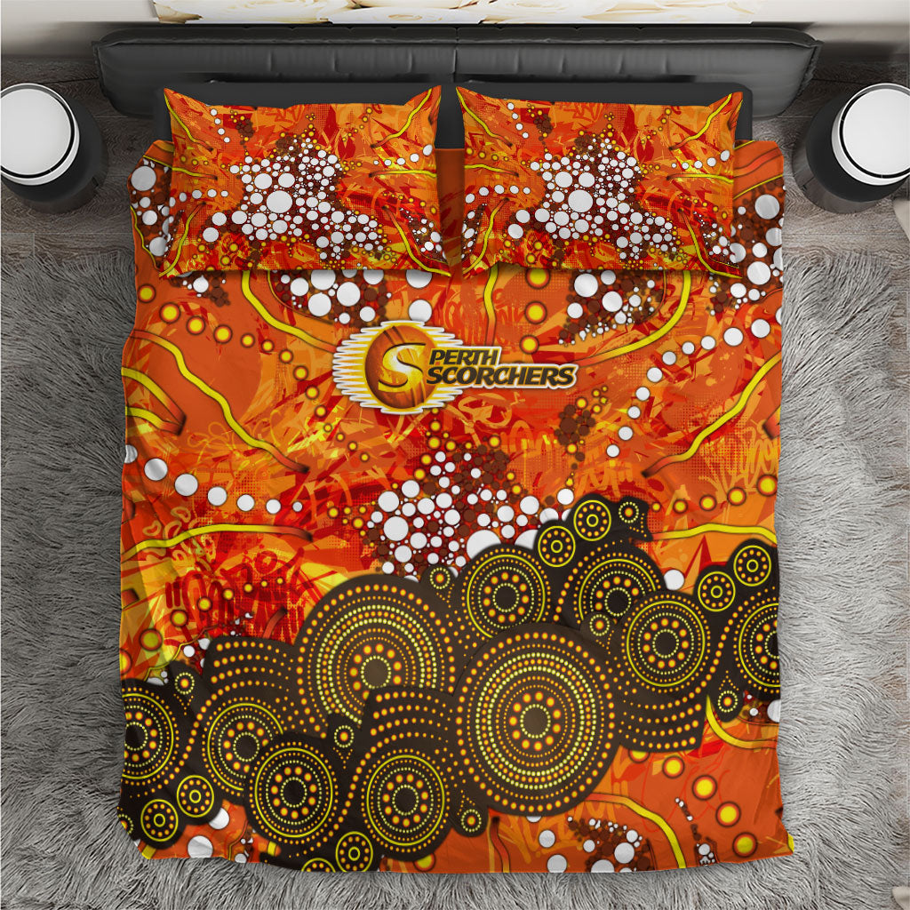 Perth Scorchers Bedding Set Graffiti Urban Aboriginal Dot Abstract Design