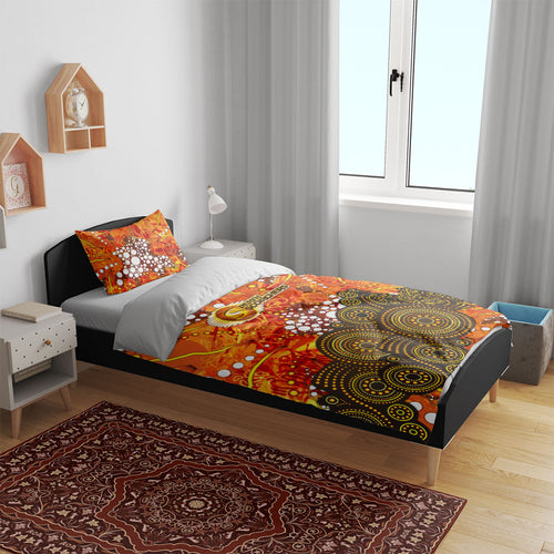 Perth Scorchers Bedding Set Graffiti Urban Aboriginal Dot Abstract Design