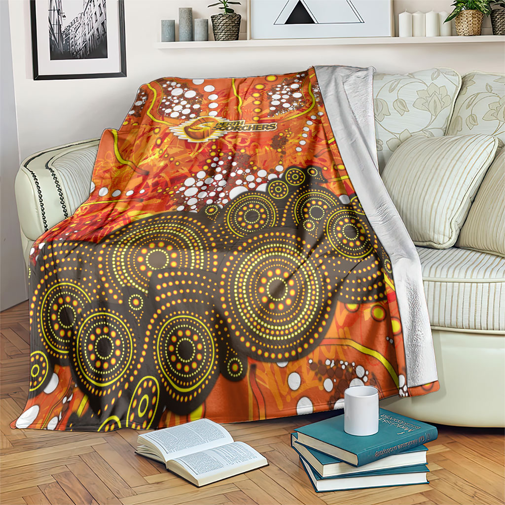 Perth Scorchers Blanket Graffiti Urban Aboriginal Dot Abstract Design