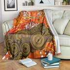 Perth Scorchers Blanket Graffiti Urban Aboriginal Dot Abstract Design